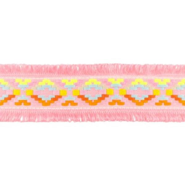 Gurtband 4 cm breit Ibiza-Style mit Fransen Lachs